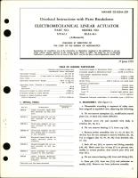 Overhaul Instructions with Parts Breakdown for Electromechanical Linear Actuator - Part 525162-1 - Model ELA2-44-1