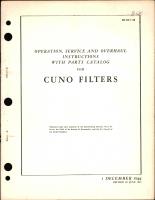 Operation, Service, & Overhaul Instructions with Parts Catalog for Cuno Filters
