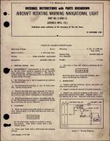 Overhaul Instructions with Parts for Rotating Warning Navigational Light - Part G-6965-13