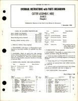 Overhaul Instructions with Parts Breakdown for Hose Cutter Assembly - 3668033