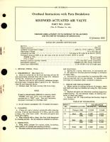 Overhaul Instructions with Parts Breakdown for Solenoid Actuated Air Valve Part No. 25292 