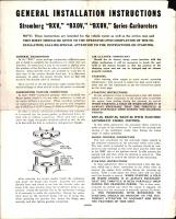 General Installation Instructions for Stromberg BXV, BXOV, and BXUV Series Carburetors