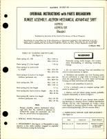 Overhaul Instructions with Parts for Aileron Mechanical Advantage Shift Bungee Assembly - 4539576, 4439576-501