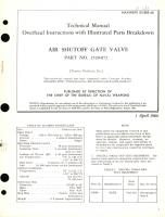 Overhaul Instructions with Parts Breakdown for Air Shutoff Gate Valve Part No. 2520-072