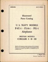 Parts Catalog for Navy Models F4U-1, F3A-1, FG-1, and British Models Corsair I - II - III
