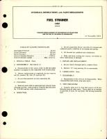Overhaul Instructions with Parts Breakdown for Fuel Strainer - 5-450-1