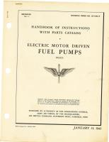 Handbook of Instructions with Parts Catalog for Electric Motor Driven Fuel Pumps