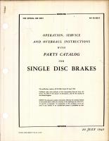 Operation, Service and Overhaul Instructions with Parts Catalog for Single Disc Brakes