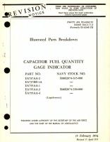 Illustrated Parts Breakdown for Capacitor Fuel Quantity Gage Indicator, Part No. EA737AA, EA737BB, EA755AA