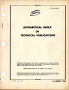 Alphabetical index of Technical Publications