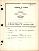 Supplement to Overhaul Instructions for Pressuretrol and Pressuretrol Rack