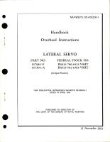 Overhaul Instructions for Lateral Servo - Parts 16708-1-E and16730-1-A