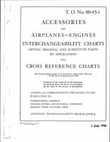 Accessories for Airplanes; Engines Interchangeability Charts Listing Original and Substitute Parts by Application and Cross reference Charts