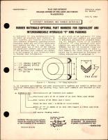 Optional Part Numbers for Equivalent & Interchangeable Hydraulic V Ring Packings