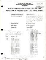 Reinforcement of Forward Floor Structure, Modification of Passenger Seats for L-20A