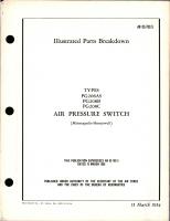 Illustrated Parts Breakdown for Air Pressure Switch - Types PG208AS, PG208B, and PG208C