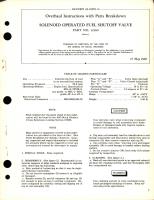 Overhaul Instructions with Parts Breakdown for Solenoid Operated Fuel Shutoff Valve - Part 12360