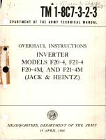 Overhaul Instructions for Inverter - Models F20-4, F21-4, F20-4M, and F21-4M