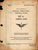 Pilot's Handbook of Flight Operating Instructions for BT-13 Airplane