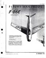 Flight handbook for USAF Series F-86E Aircraft