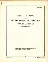 Parts Catalog for Hydraulic Propeller Model A322F-A1
