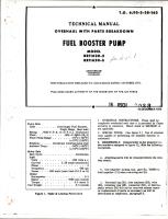 Overhaul with Parts Breakdown for Fuel Booster Pump - Model RR11620-2 and RR11620-3