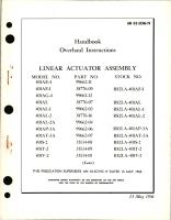 Overhaul Instructions for Lear Linear Actuator Assembly 401