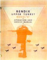 Bendix Upper Turret Model A Operation & Service Manual