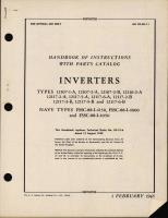 Handbook of Instructions with Parts Catalog for Inverters