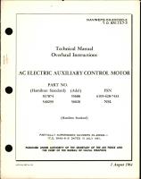 Overhaul Instructions for AC Electric Auxiliary Motor Part Nos. 55688, 56020, 537874, 540299