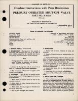 Overhaul Instructions with Parts Breakdown for Pressure Operated Shut-Off Valve - Part A-20021