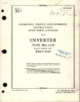 Operation, Service & Overhaul Instructions with Parts Catalog for Inverter - Type MG-153F 