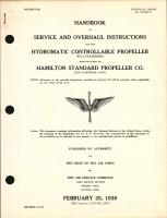 Service & Overhaul Instructions for the Hydromatic Controllable Propeller (Full Feathering)