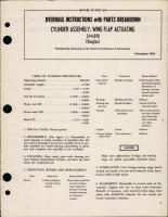 Overhaul Instructions with Parts Breakdown for Wing Flap Actuating Cylinder Assembly - 3444590