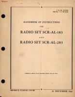 Instructions for Radio Set SCR-AL-183 and Radio Set SCR-AL-283 