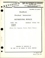 Overhaul Instructions for Retrieving Winch - Parts 1184R100 and 1184R125 