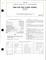 Overhaul Instructions with Parts Breakdown for Bomb Door Rear Cylinder Assembly Part No. K5869