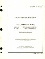 Illustrated Parts Breakdown for Fuel Booster Pump Model 64-1099-1 