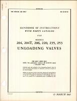 Handbook of Instructions with Parts Catalog for Unloading Valves