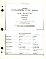 Overhaul Instructions with Parts Breakdown for PDC Selector Valve - HP574100-4, HP574100-61