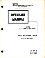 Overhaul Instructions with Illustrated Parts List for Brake Interconnect Valve 