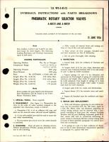 Overhaul Instructions with Parts Breakdown for Pneumatic Rotary Selector Valves - A-40123 and A-40159