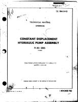 Overhaul Manual for Constant Displacement Hydraulic Pump Assembly PF-3911 Series