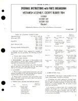 Overhaul Instructions with Parts Breakdown for Mechanism Assembly, Cockpit Rudder Trim 3433081, 3433081-501, 3433081-503 