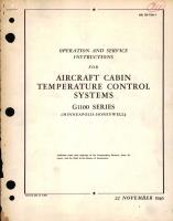 Operation and Service Inst for Aircraft Cabin Temperature Control Systems G1100 Series 