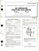 Overhaul Instructions with Parts Breakdown for Air Temperature Throttling Valve Control - Part 107624-36 - Model CTV1-11 