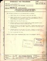 Hydraulic Test Procedure for Fuel Booster Pump 