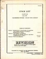 Stock List for Transmission Systems for Rotary Wing Aircraft