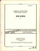 Revision to Overhaul Instructions with Parts Catalog for Rotary Actuators 