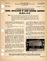 Installation of Radio Receiving Equipment RC-103-A for B-17F